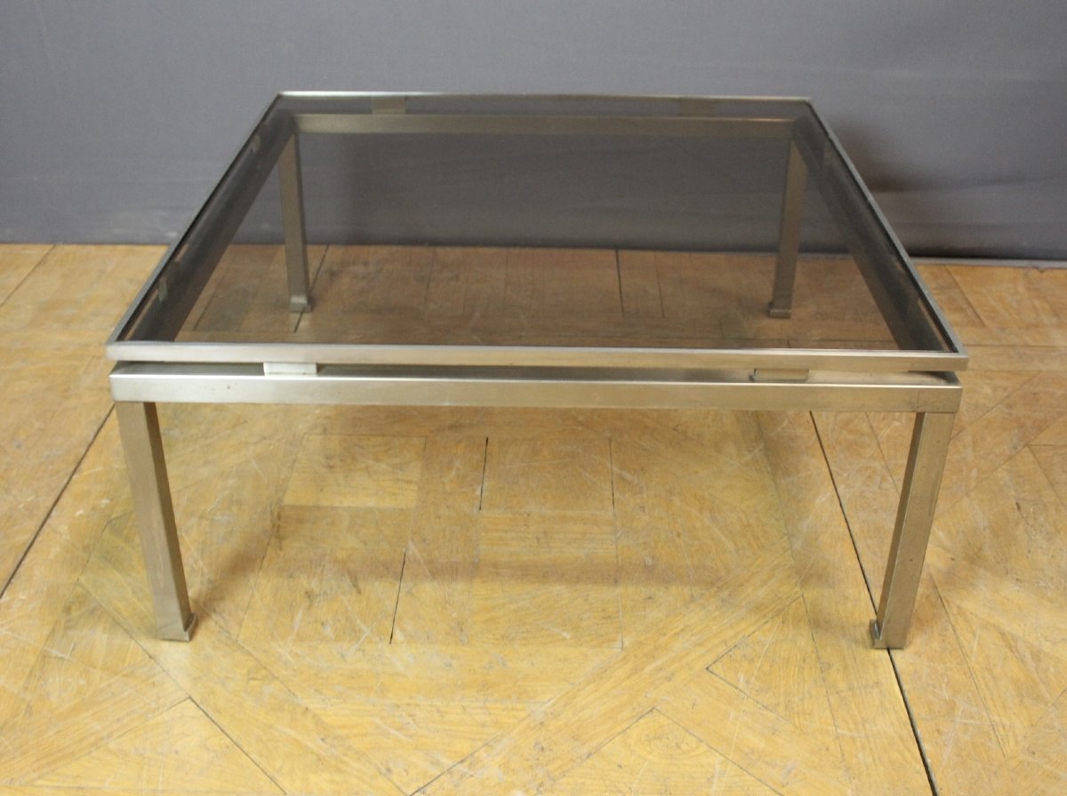 Square Coffee Table By Guy Lefèvre For Jansen, Circa 1970