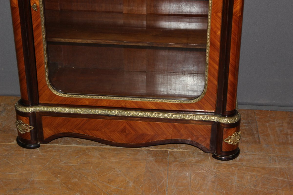 Napoleon III Display Cabinet With Marquetry, Circa 1880-photo-4