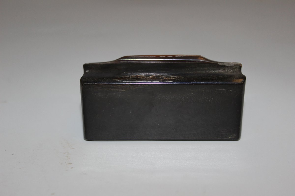 Snuff Box Made Of Tortoiseshell And Horn, Late 19th Century-photo-4