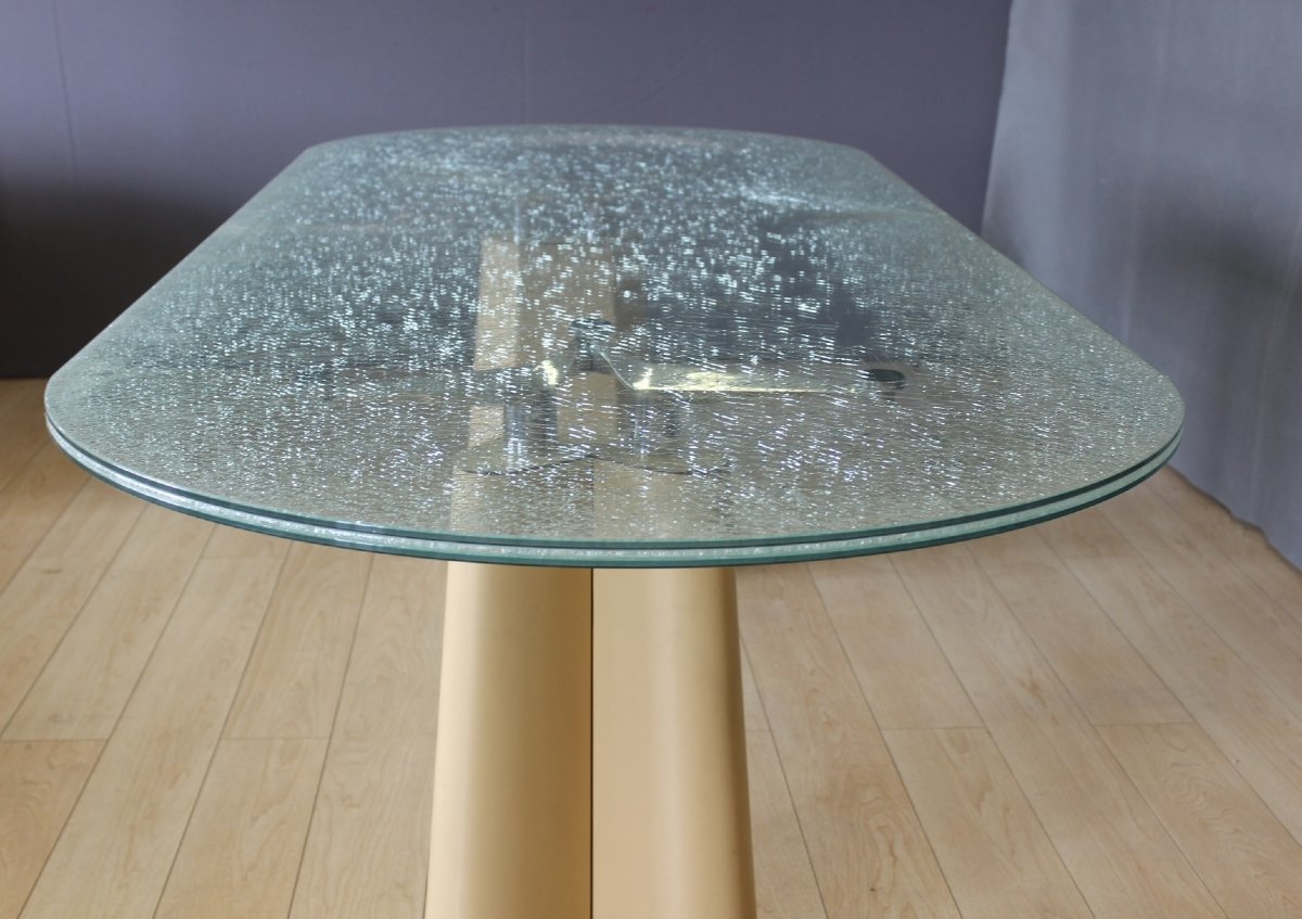 Table de Salle à Manger Design , 260 cm , vers 1970-photo-3