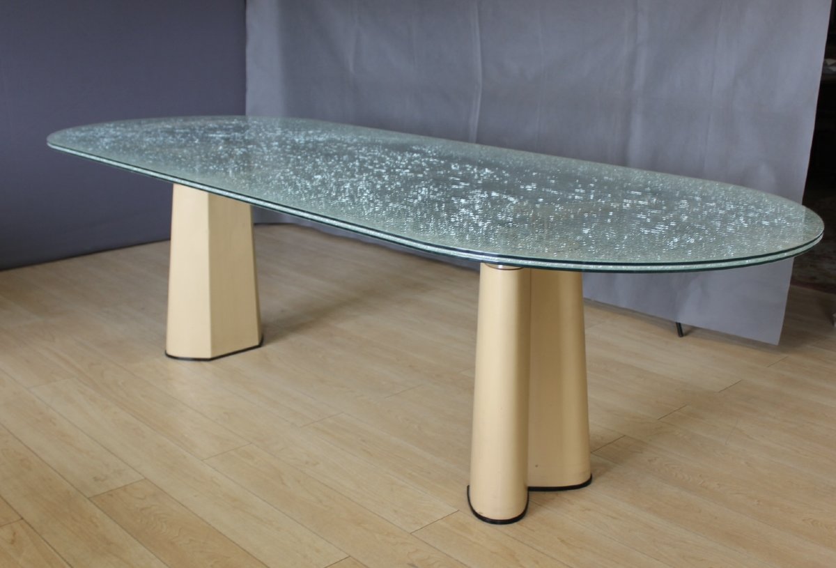 Table de Salle à Manger Design , 260 cm , vers 1970-photo-7