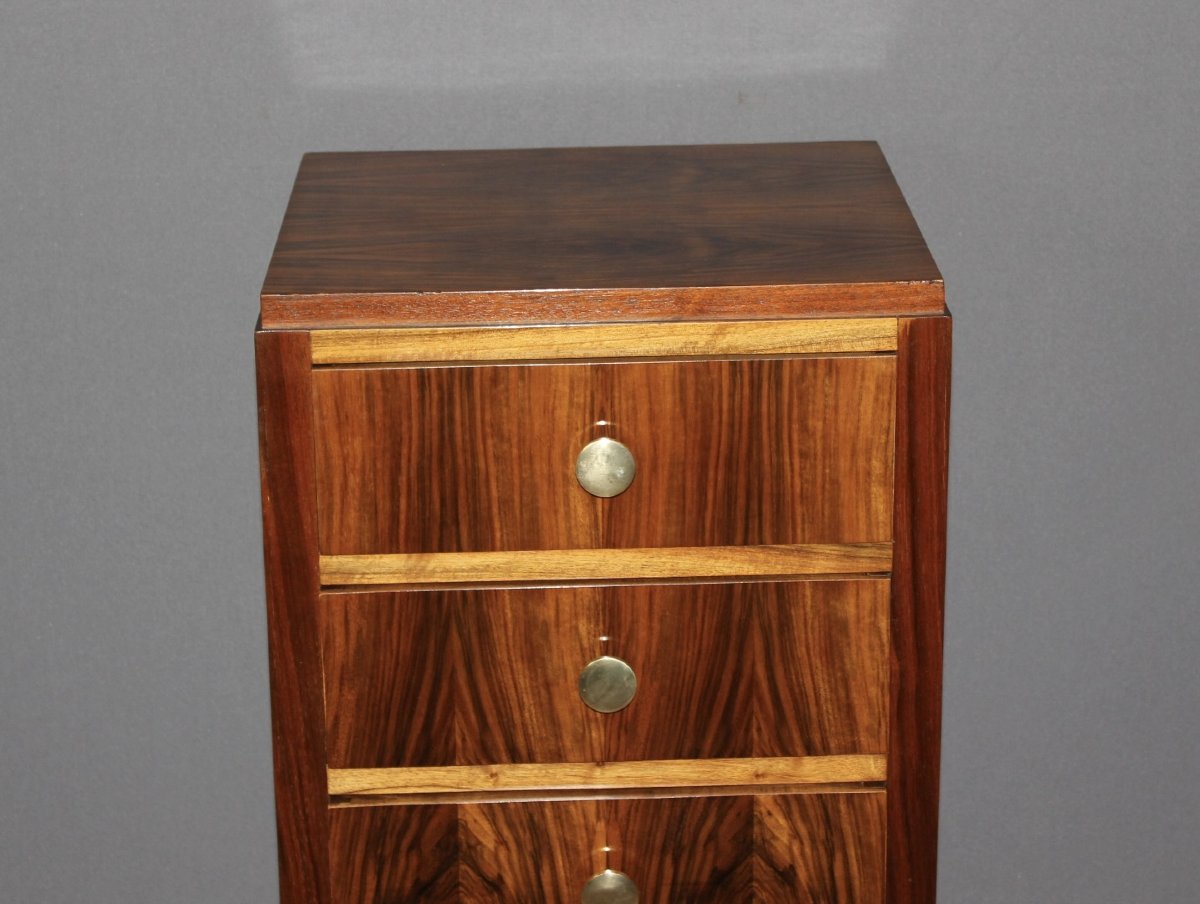 Art Deco Walnut Chest Of Drawers, Circa 1940-photo-2