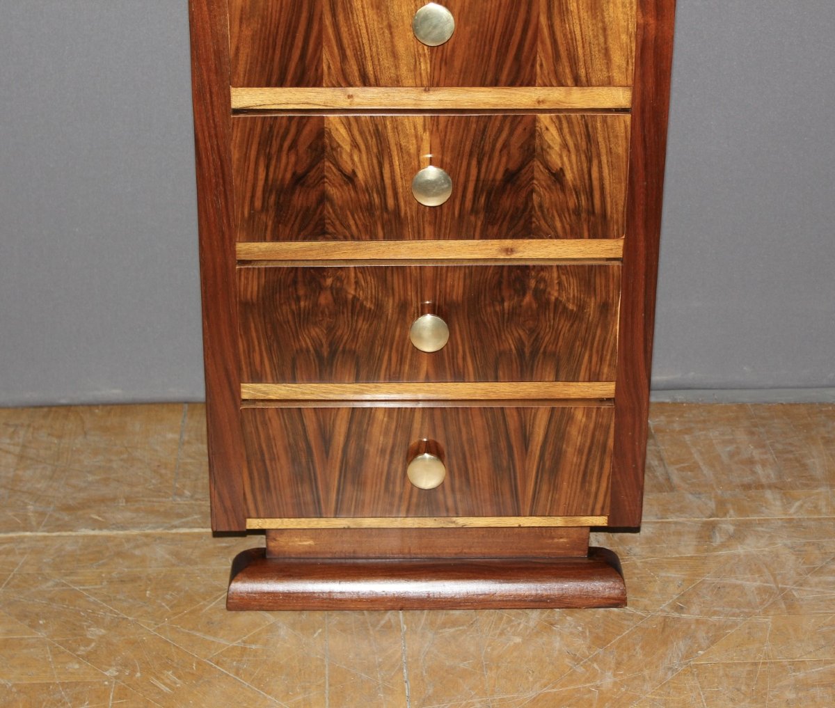 Art Deco Walnut Chest Of Drawers, Circa 1940-photo-3