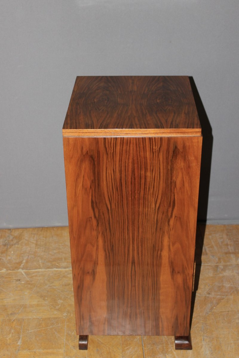 Art Deco Walnut Chest Of Drawers, Circa 1940-photo-5