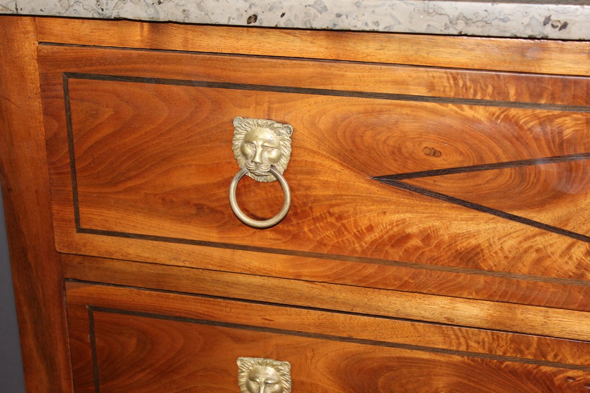 Late 18th-century Directoire-style Chest Of Drawers In Walnut-photo-5