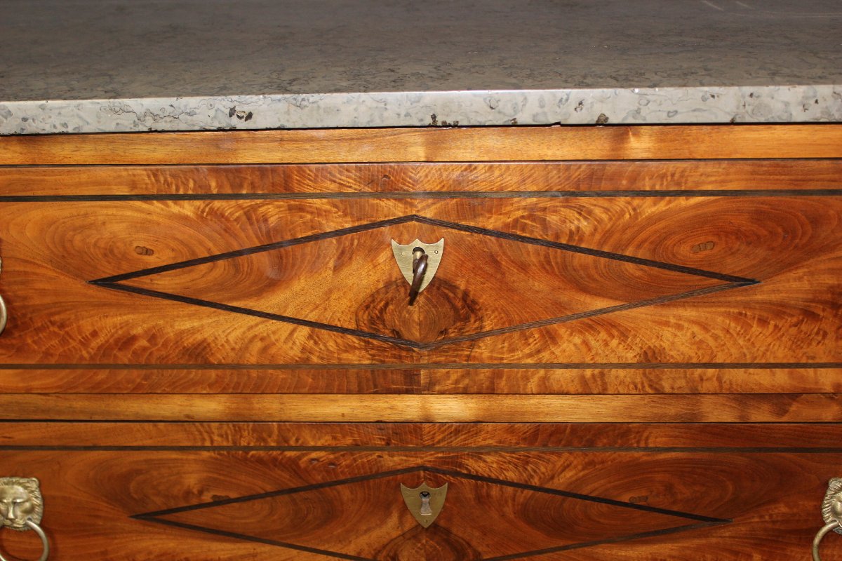 Late 18th-century Directoire-style Chest Of Drawers In Walnut-photo-6