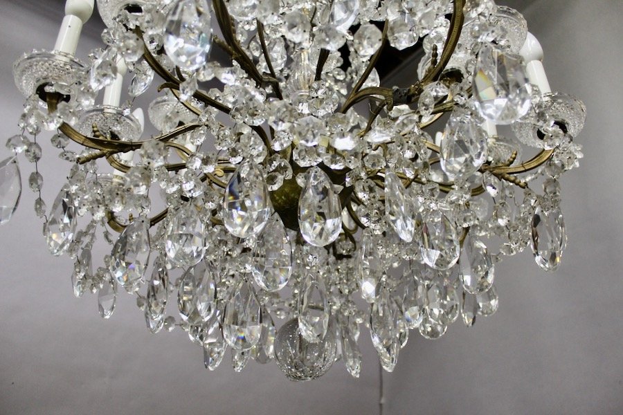Lustre à Pampilles à Seize Lumières , Diamètre 85 cm-photo-3