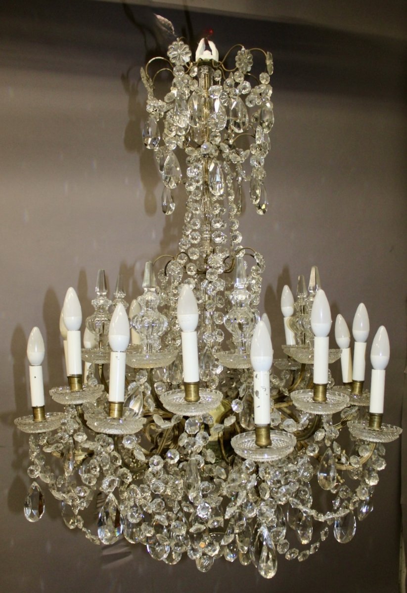 Lustre à Pampilles à Seize Lumières , Diamètre 85 cm-photo-1