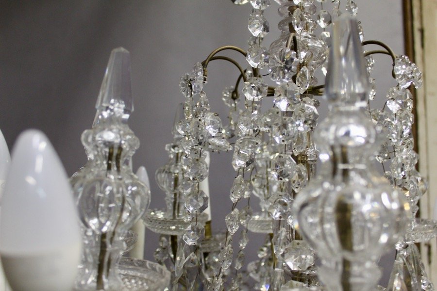 Lustre à Pampilles à Seize Lumières , Diamètre 85 cm-photo-6