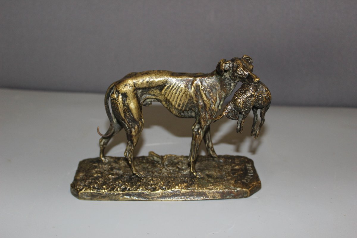 "greyhound And Hare" By Pierre Jules Mene, 19th Century