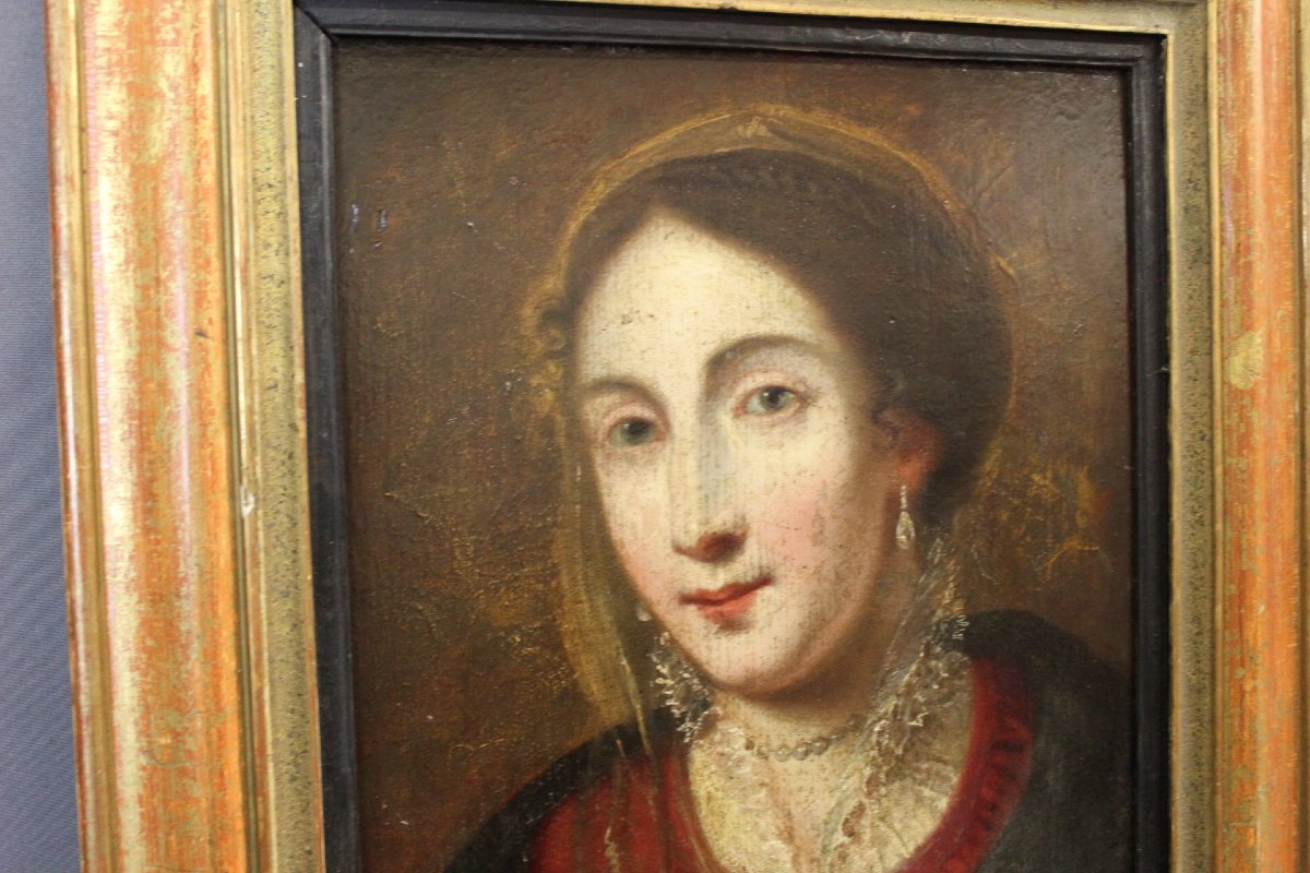 Paire de Portraits , Ecole Française du XVIIe-photo-2