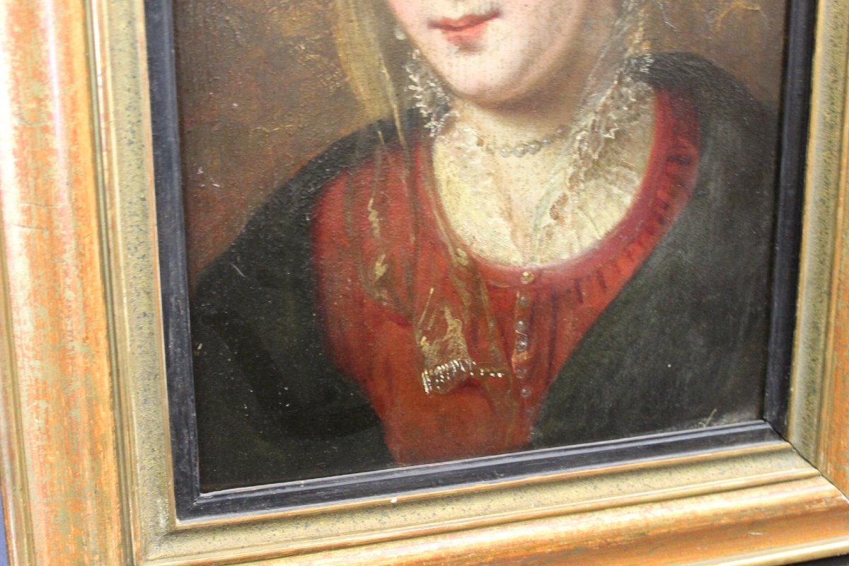 Paire de Portraits , Ecole Française du XVIIe-photo-3