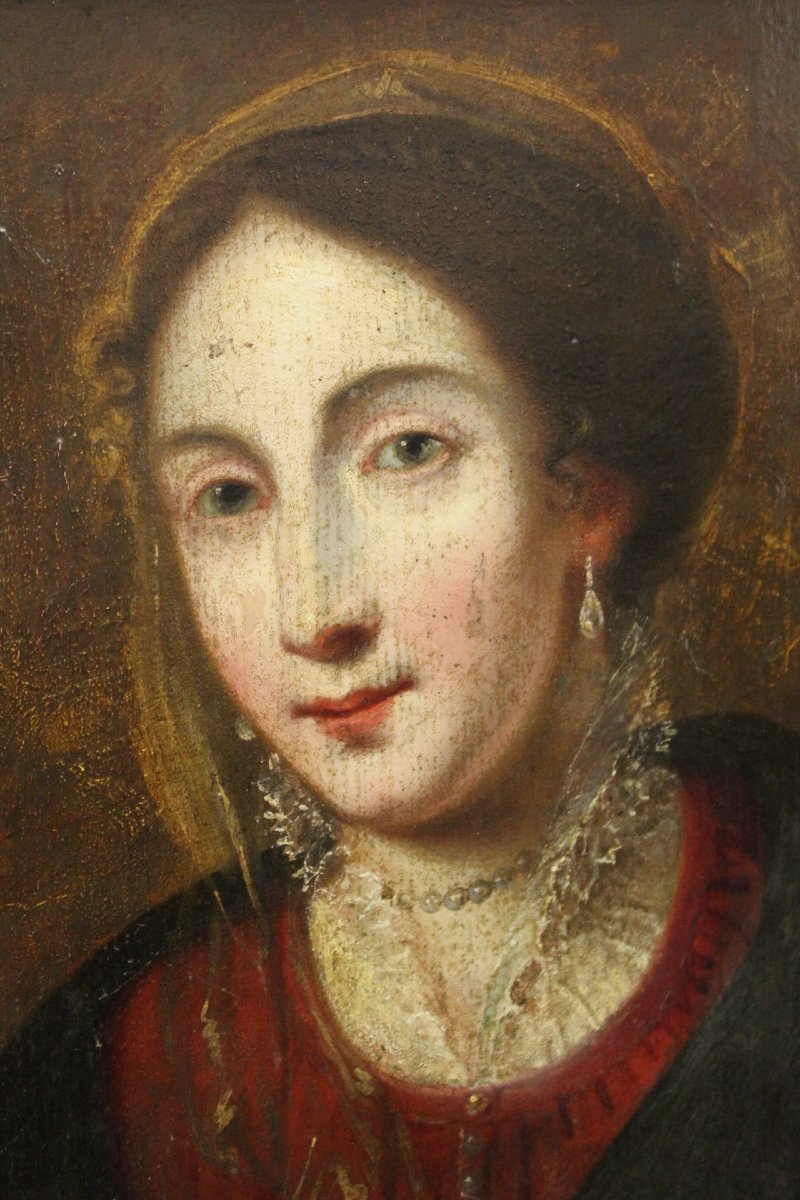 Paire de Portraits , Ecole Française du XVIIe-photo-4