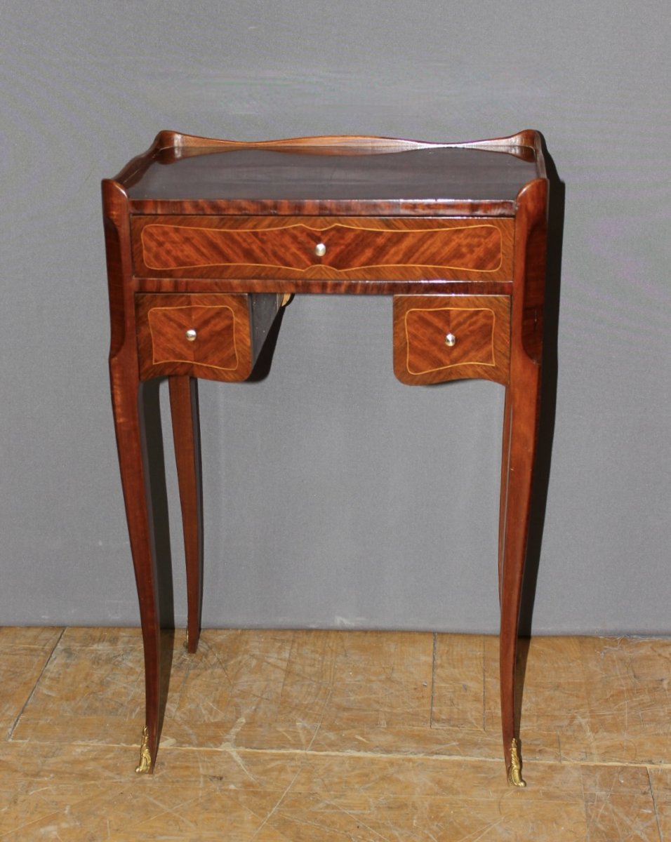 Pair Of Louis XV-style Nightstands With 20th-century Marquetry-photo-3