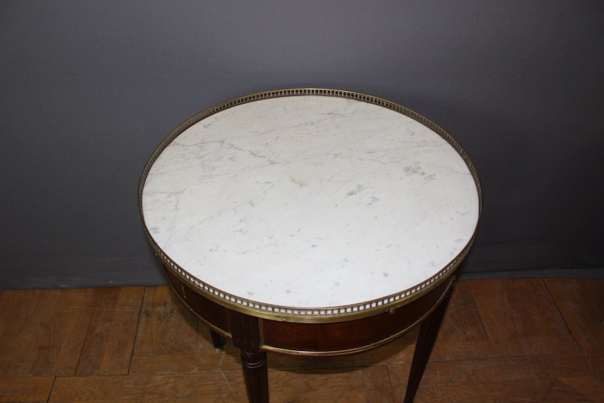 Table Bouillotte Louis XVI en Acajou XIXe-photo-3