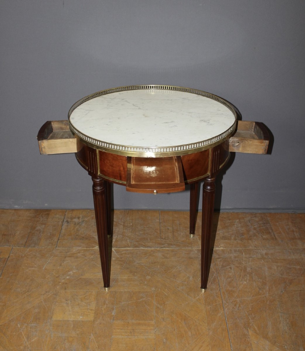 Table Bouillotte Louis XVI en Acajou XIXe-photo-1
