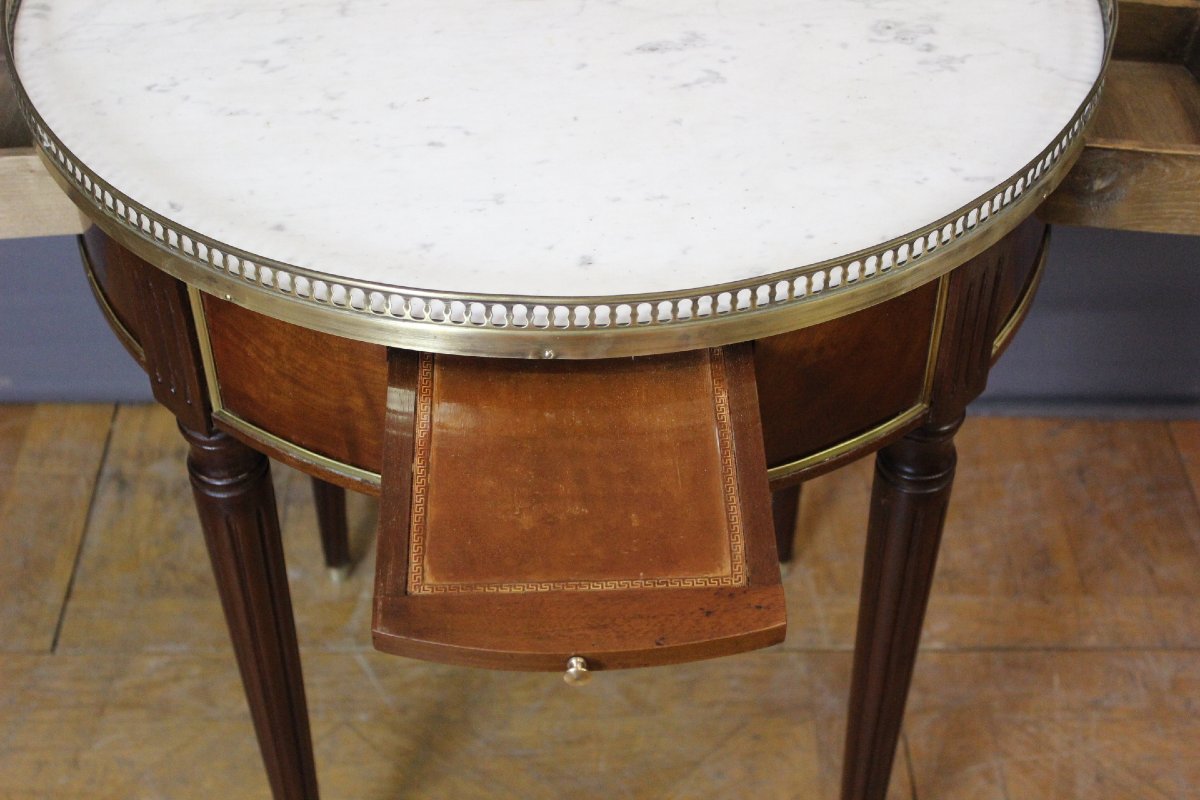 Table Bouillotte Louis XVI en Acajou XIXe-photo-2