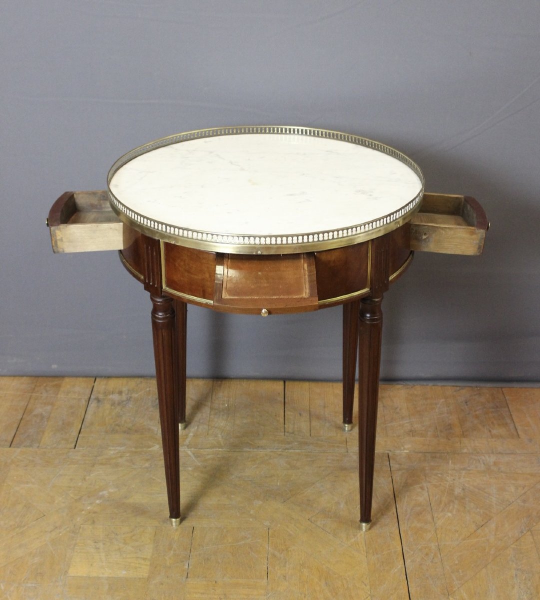 Table Bouillotte Louis XVI en Acajou XIXe-photo-4