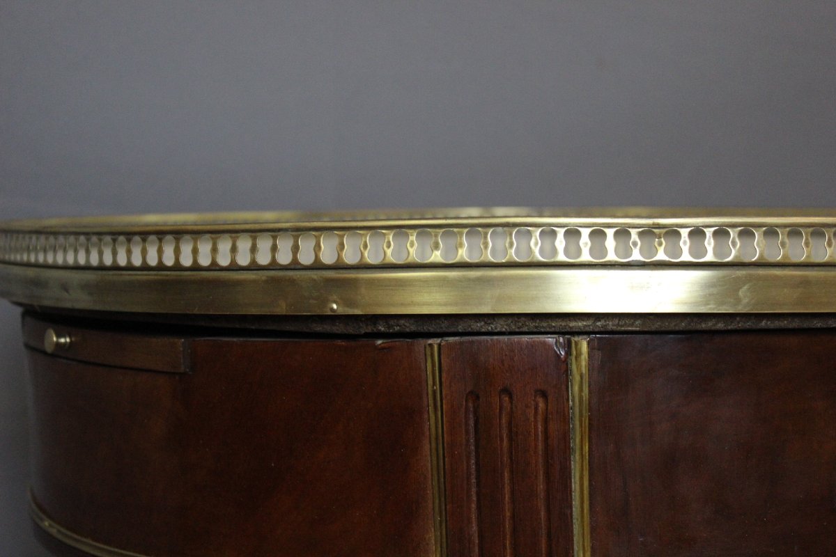 Table Bouillotte Louis XVI en Acajou XIXe-photo-7