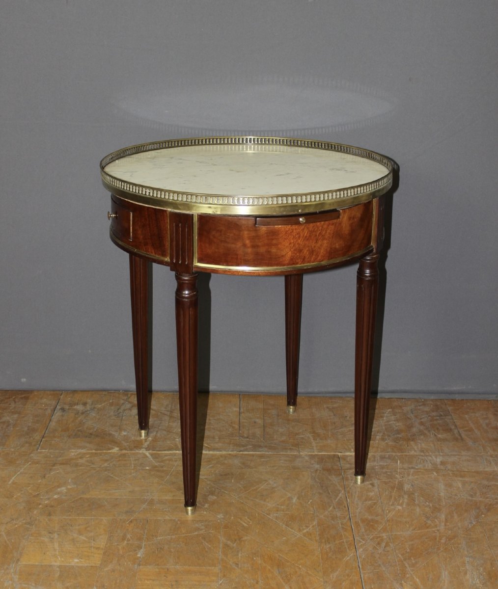 Table Bouillotte Louis XVI en Acajou XIXe-photo-8