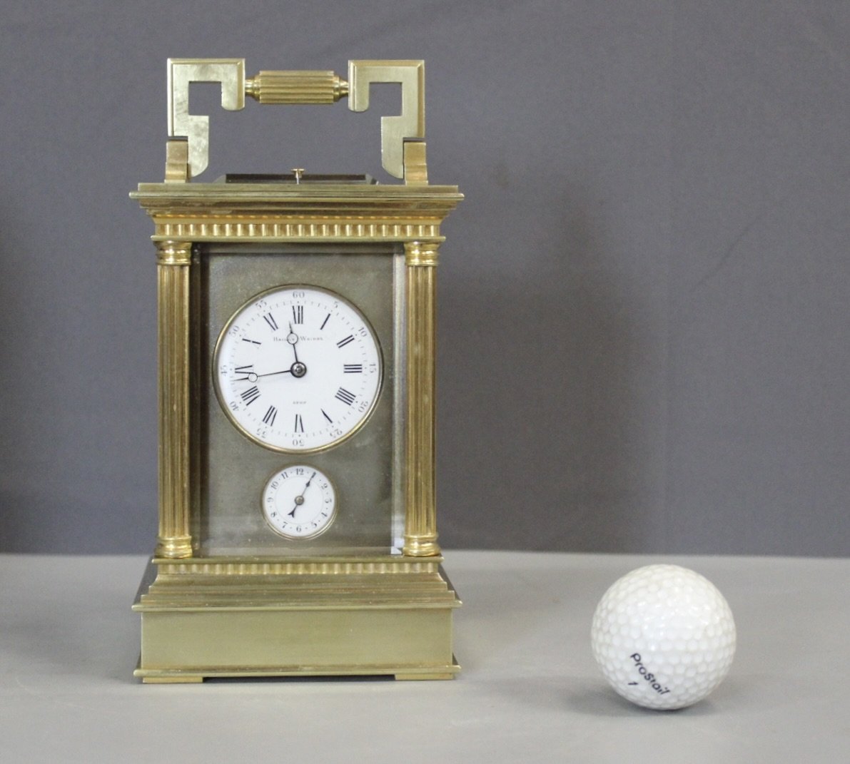 Pendulette de Voyage , Bronze Doré , par Bailly Whihel Lyon-photo-4