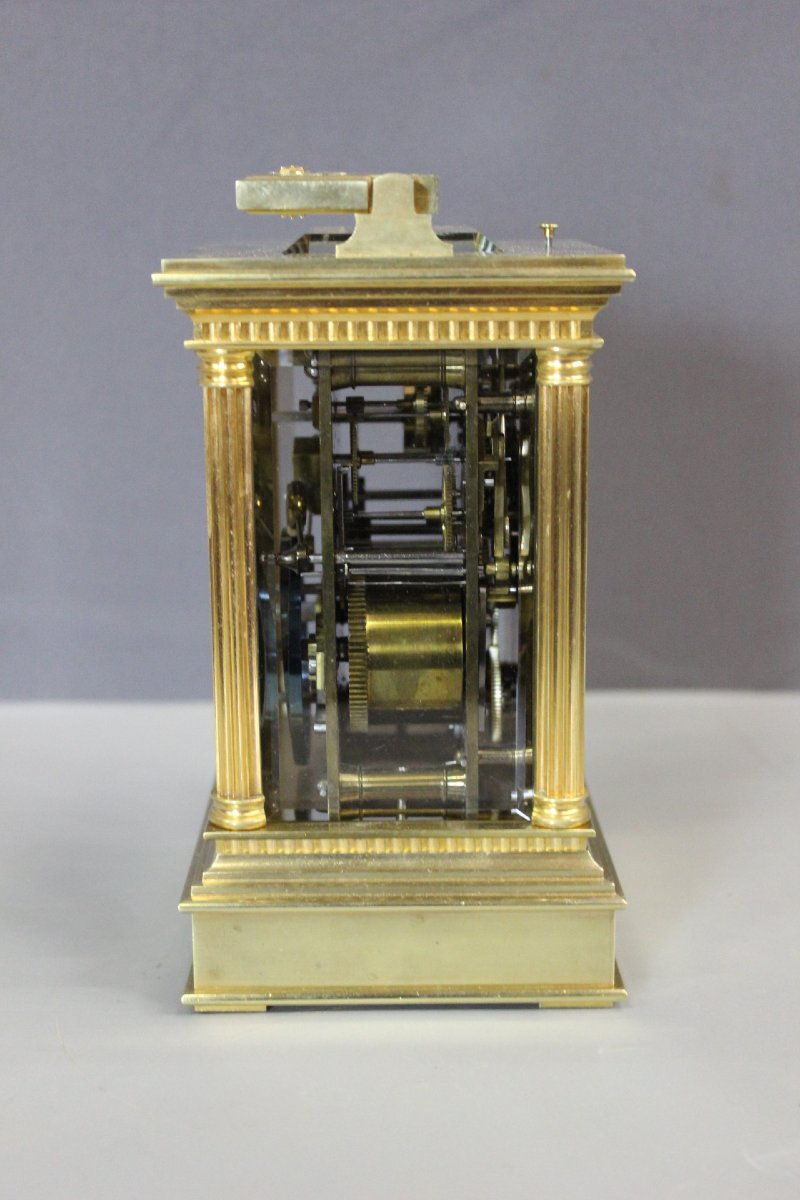 Pendulette de Voyage , Bronze Doré , par Bailly Whihel Lyon-photo-7