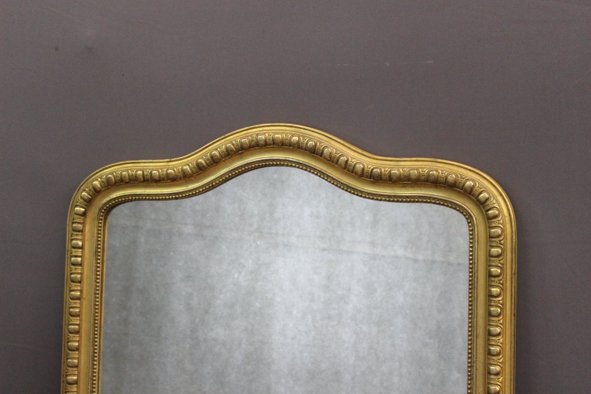 Grand Miroir en Stuc Doré XIXe -photo-4