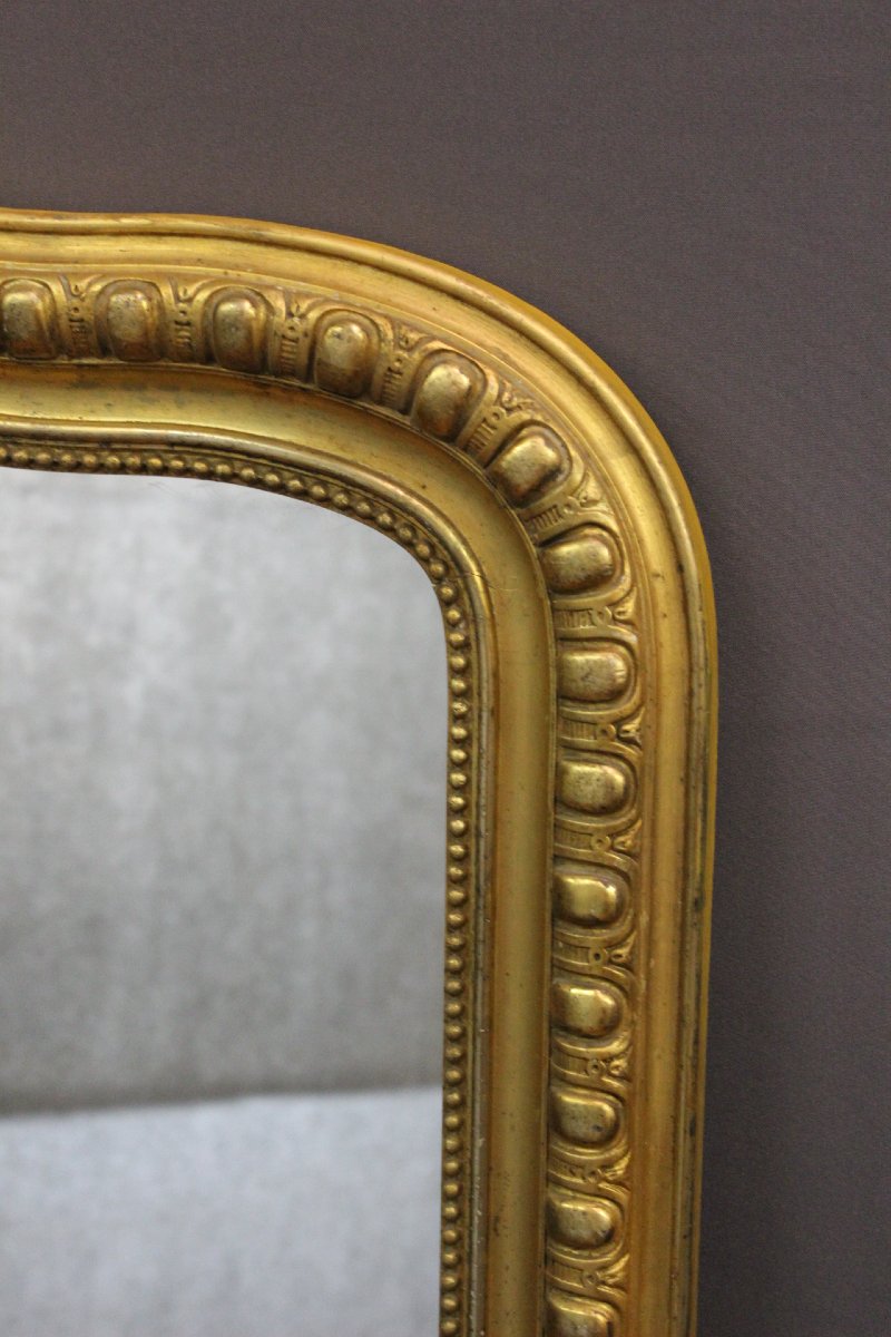 Grand Miroir en Stuc Doré XIXe -photo-1