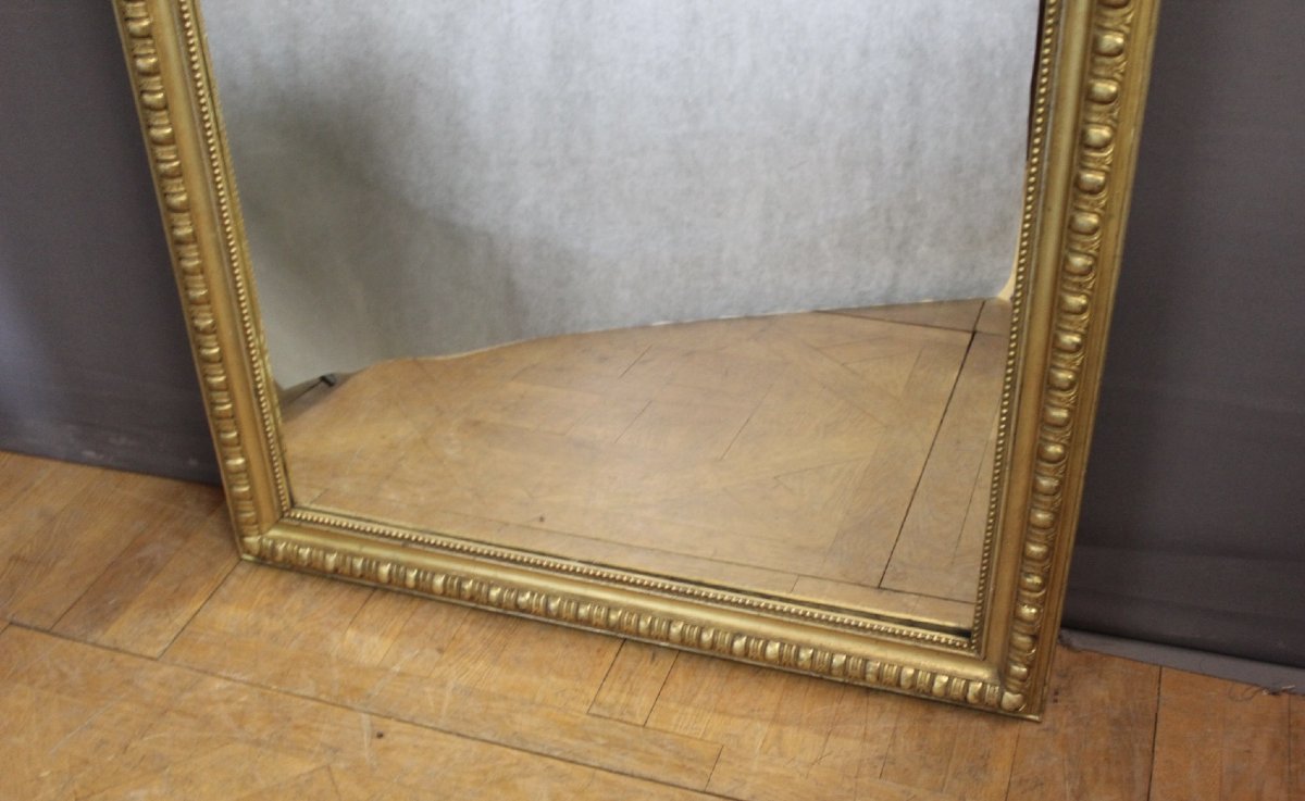Grand Miroir en Stuc Doré XIXe -photo-4