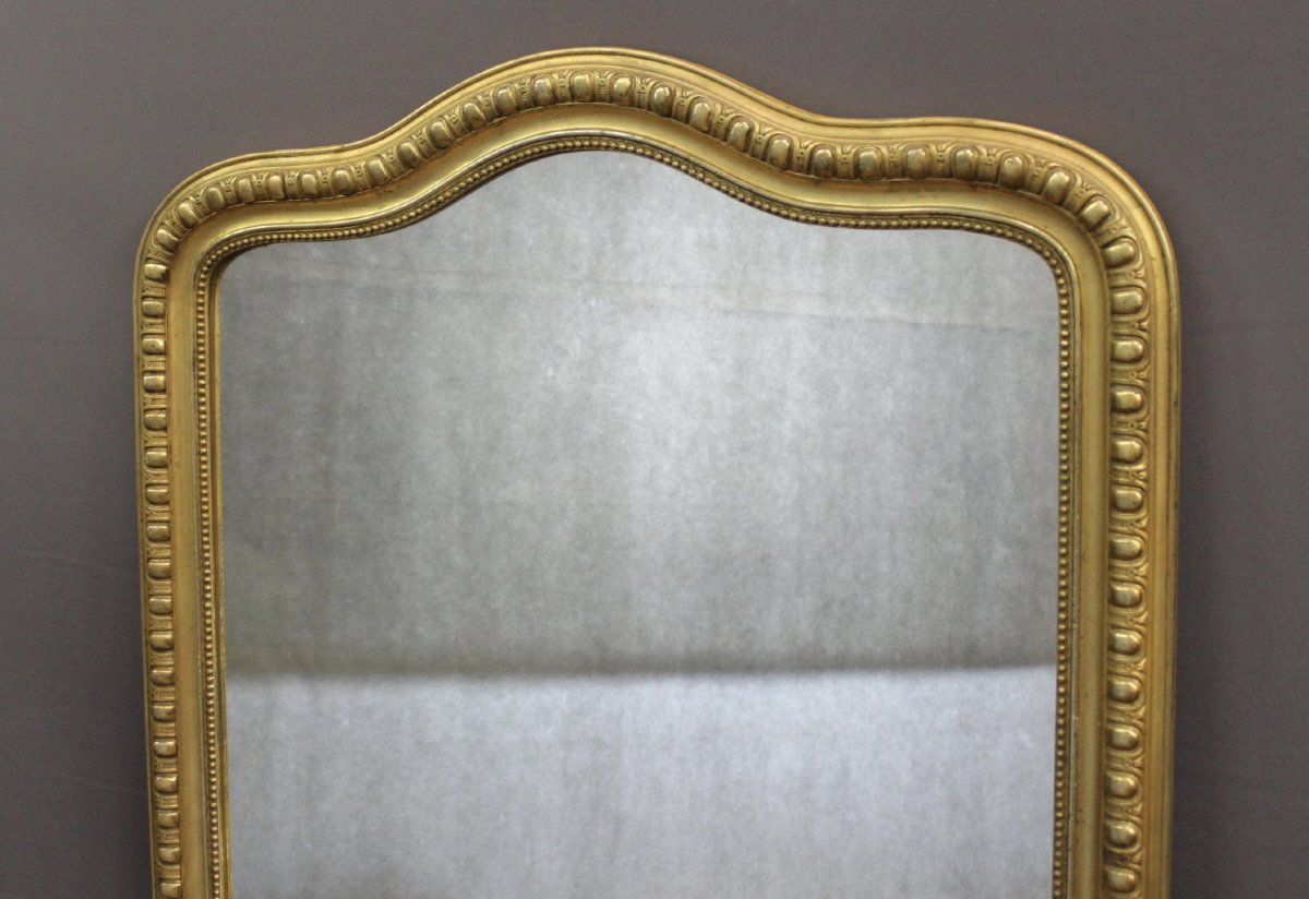 Grand Miroir en Stuc Doré XIXe -photo-5