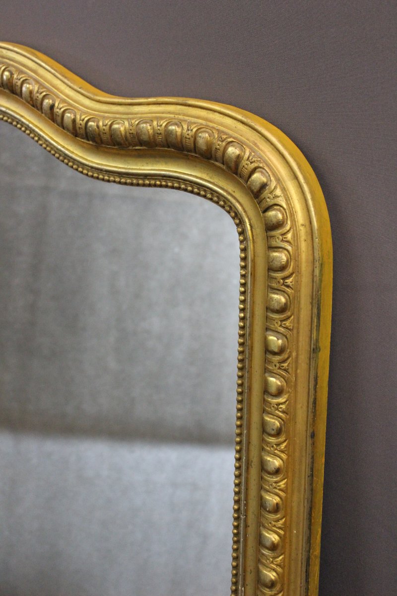 Grand Miroir en Stuc Doré XIXe -photo-6