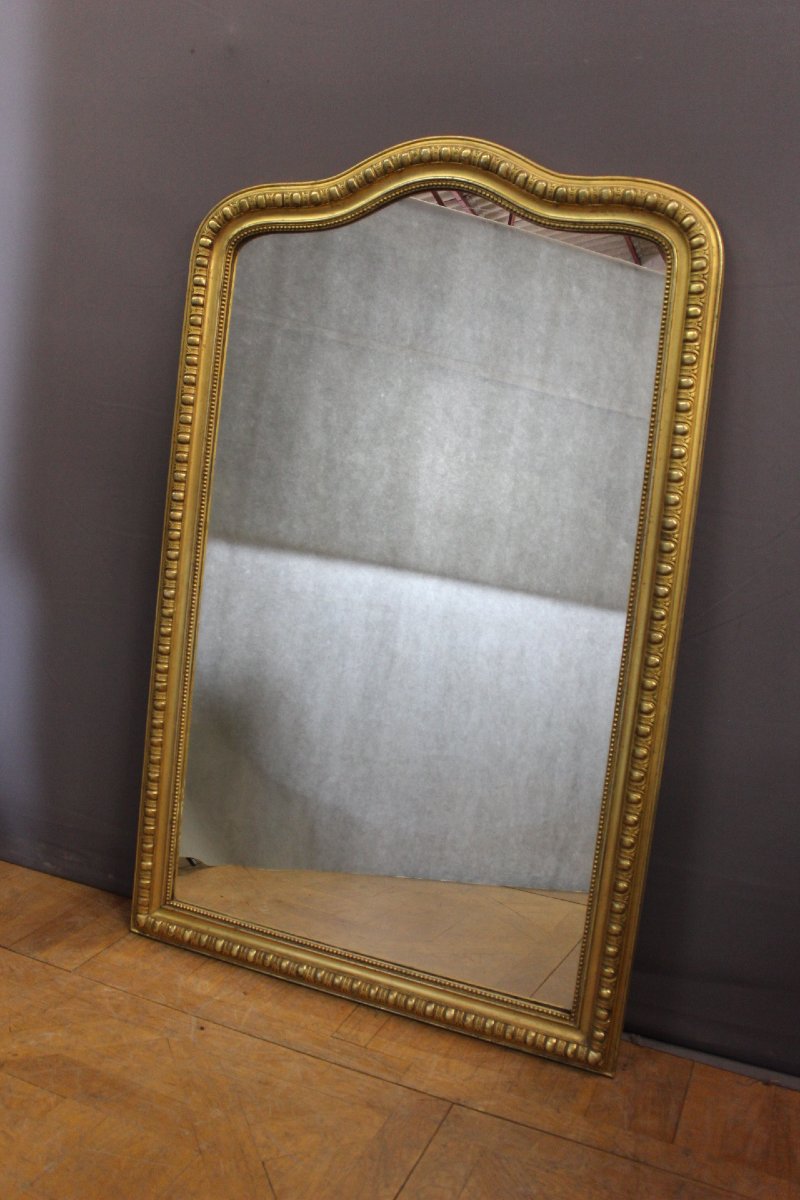 Grand Miroir en Stuc Doré XIXe -photo-8