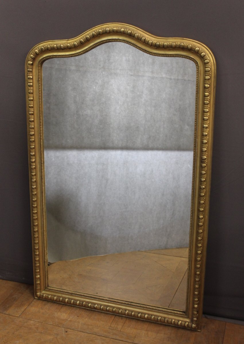 Grand Miroir en Stuc Doré XIXe 