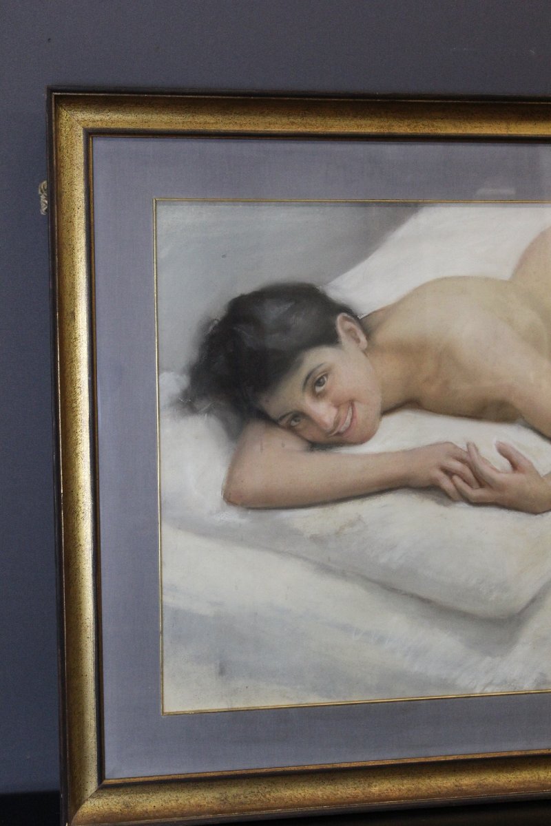 Grand Pastel de Nu Féminin , Ecole française , Daté 1924-photo-4