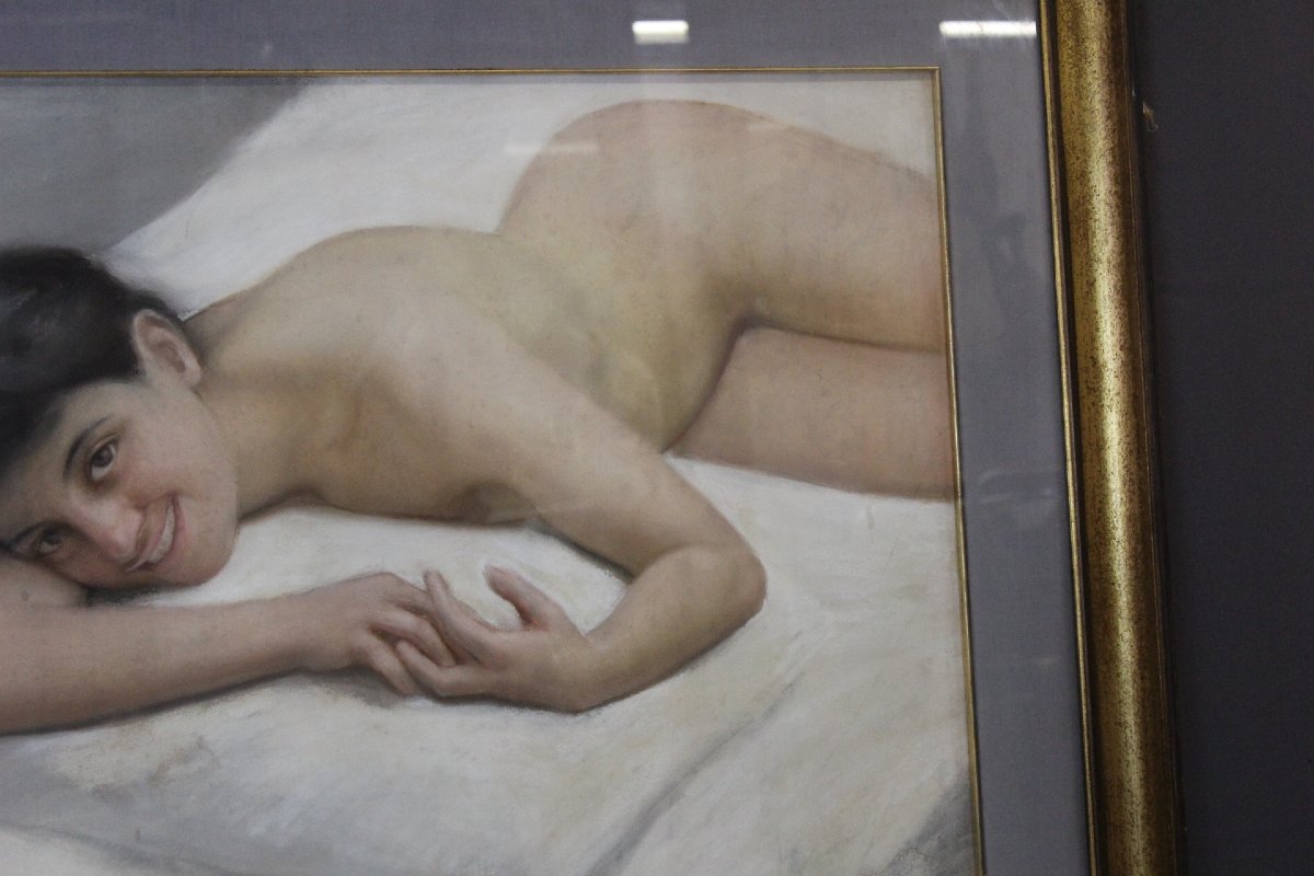 Grand Pastel de Nu Féminin , Ecole française , Daté 1924-photo-5
