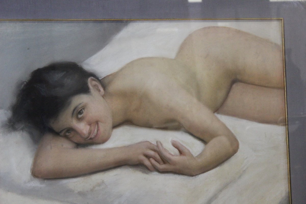 Grand Pastel de Nu Féminin , Ecole française , Daté 1924-photo-8