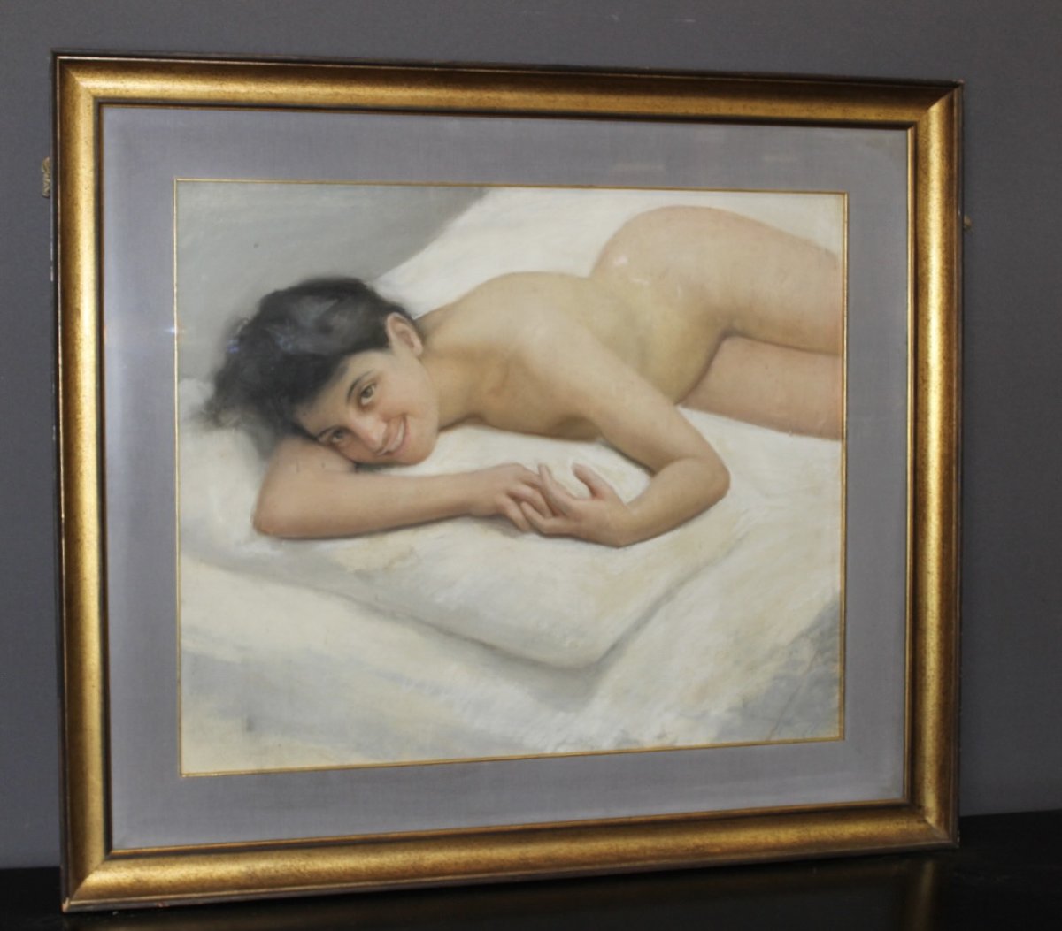 Grand Pastel de Nu Féminin , Ecole française , Daté 1924
