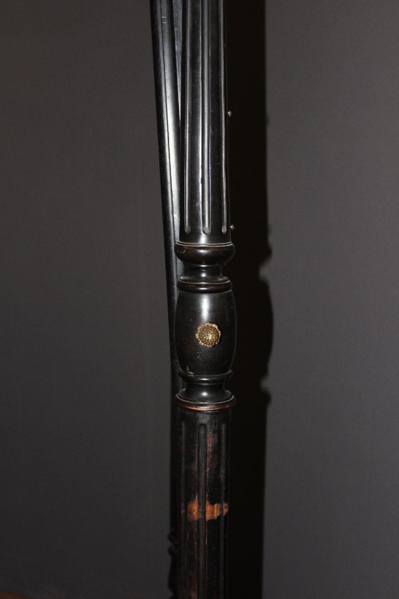 Miroir Psyché Napoléon III en Bois Laqué Noir , XIXe-photo-5