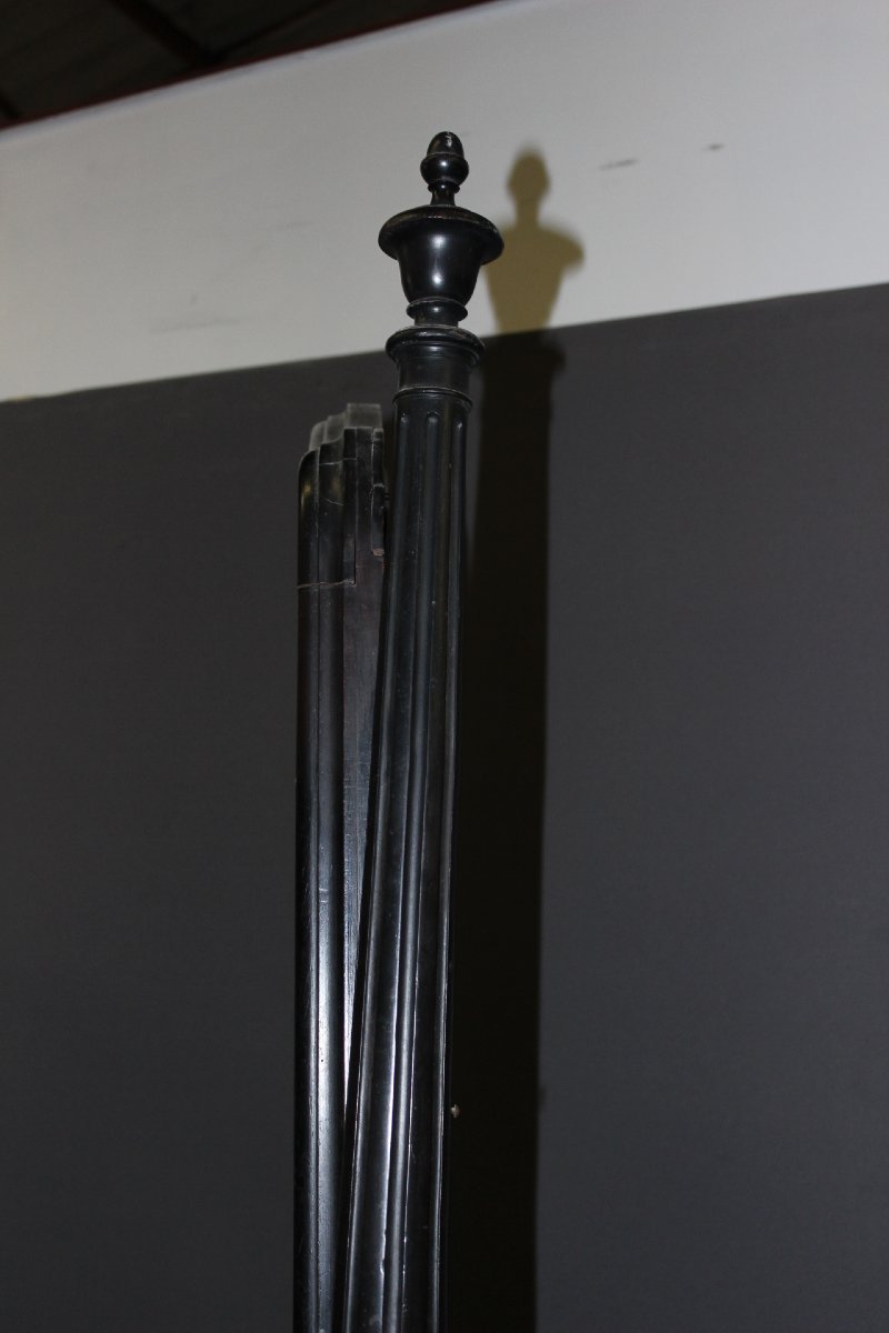 Miroir Psyché Napoléon III en Bois Laqué Noir , XIXe-photo-6