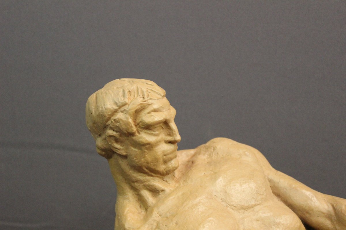  Terracotta "la Force" By Henri Bargas, Circa 1930-photo-4