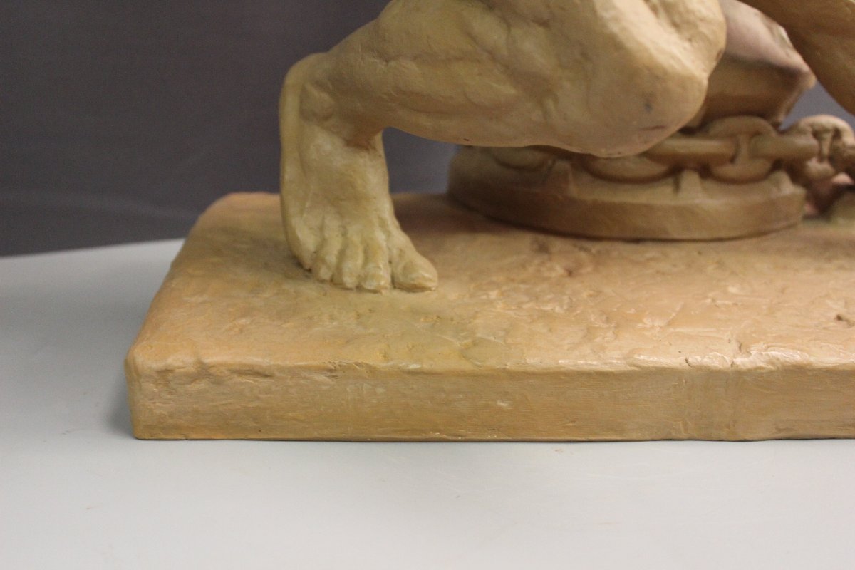  Terracotta "la Force" By Henri Bargas, Circa 1930-photo-6