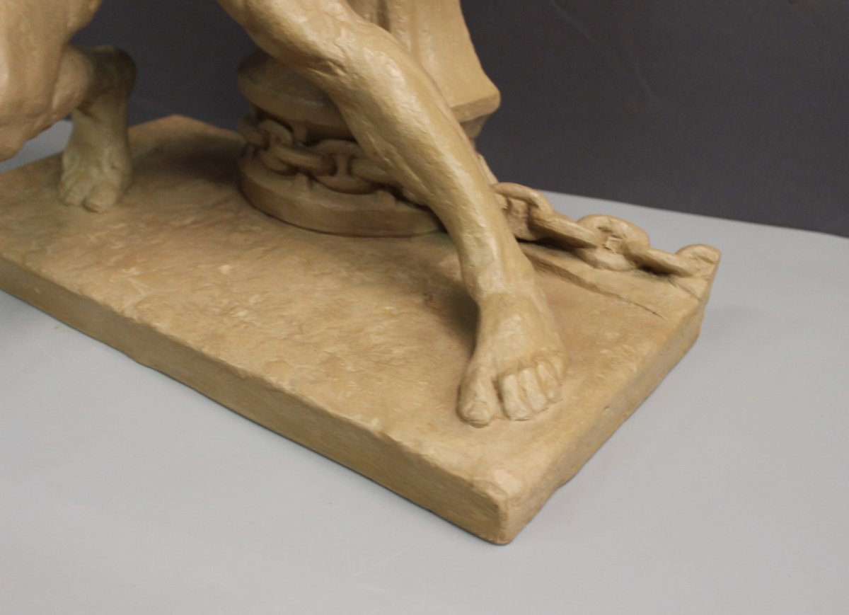  Terracotta "la Force" By Henri Bargas, Circa 1930-photo-7