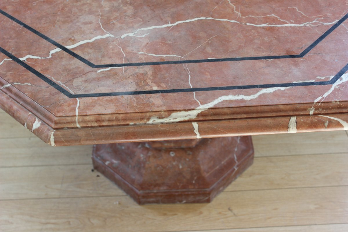 Table en marbre de style louis XIV , longueur 140 cm , XXe-photo-3