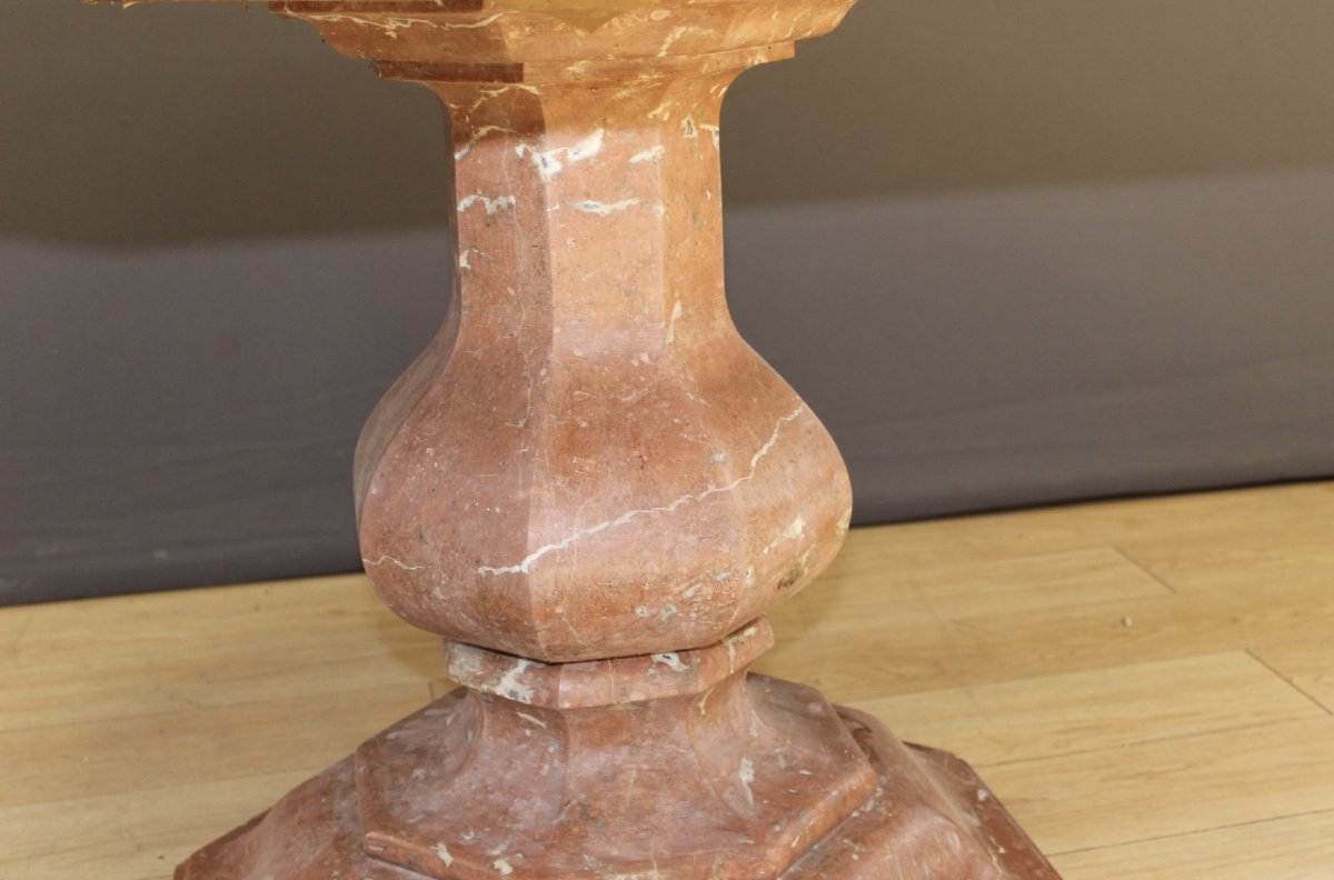 Table en marbre de style louis XIV , longueur 140 cm , XXe-photo-3