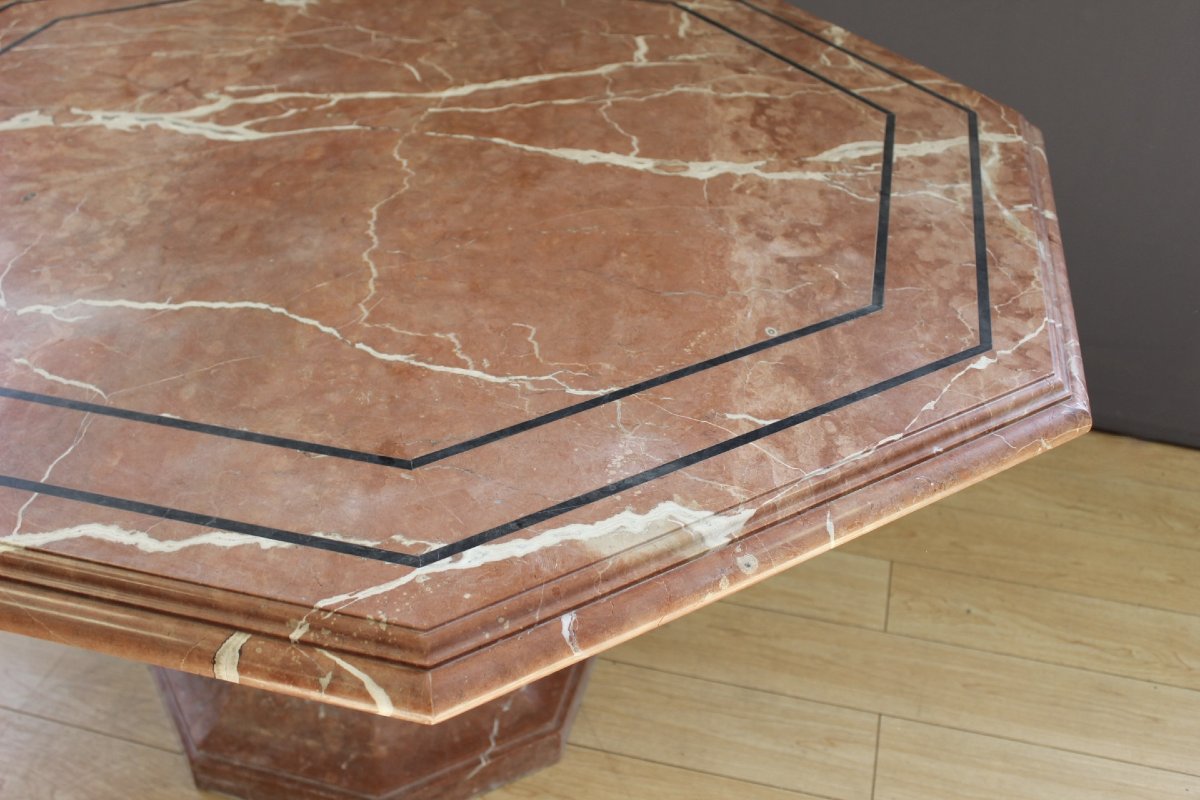 Table en marbre de style louis XIV , longueur 140 cm , XXe-photo-7