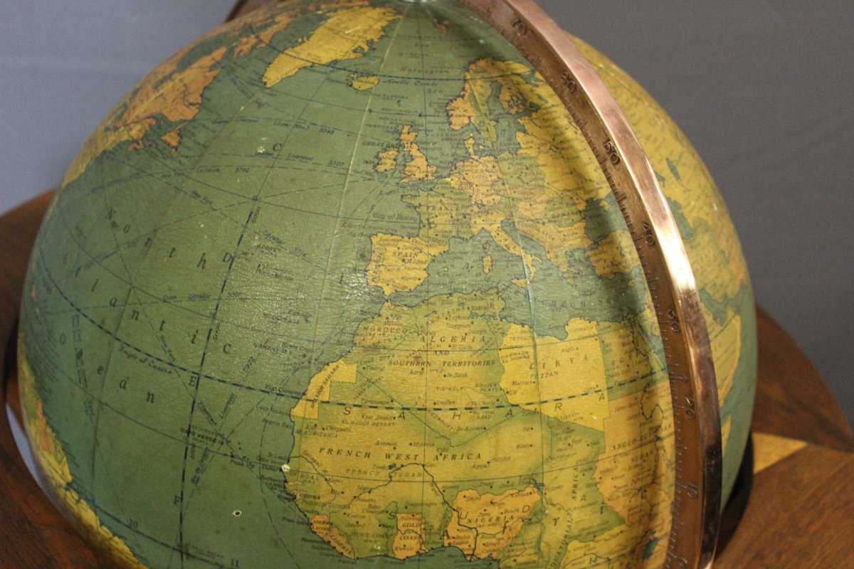 Globe Terrestre de Parquet , Mc Nally USA , XXe-photo-6