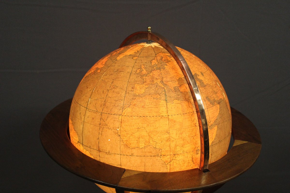 Globe Terrestre de Parquet , Mc Nally USA , XXe-photo-8