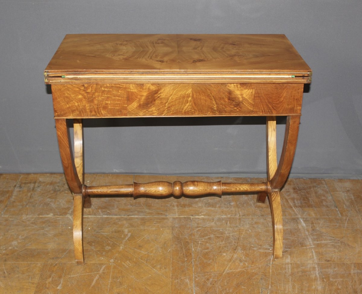 19th-century Charles X Game Table In Ash-photo-1