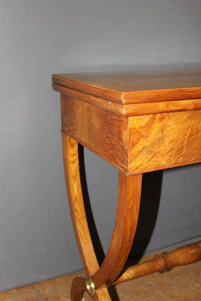 19th-century Charles X Game Table In Ash-photo-4