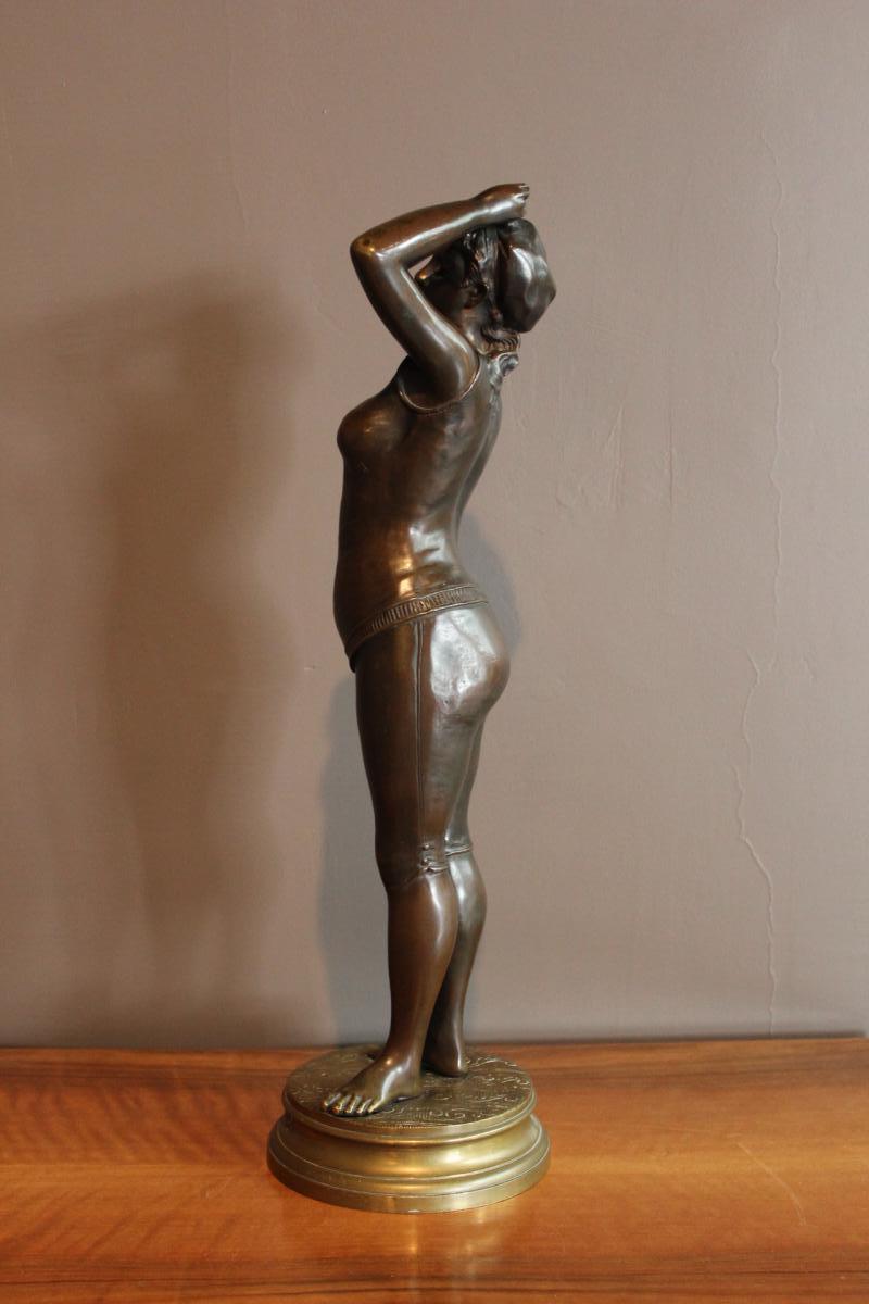 Bronze Figurant Une Baigneuse 1900-photo-2